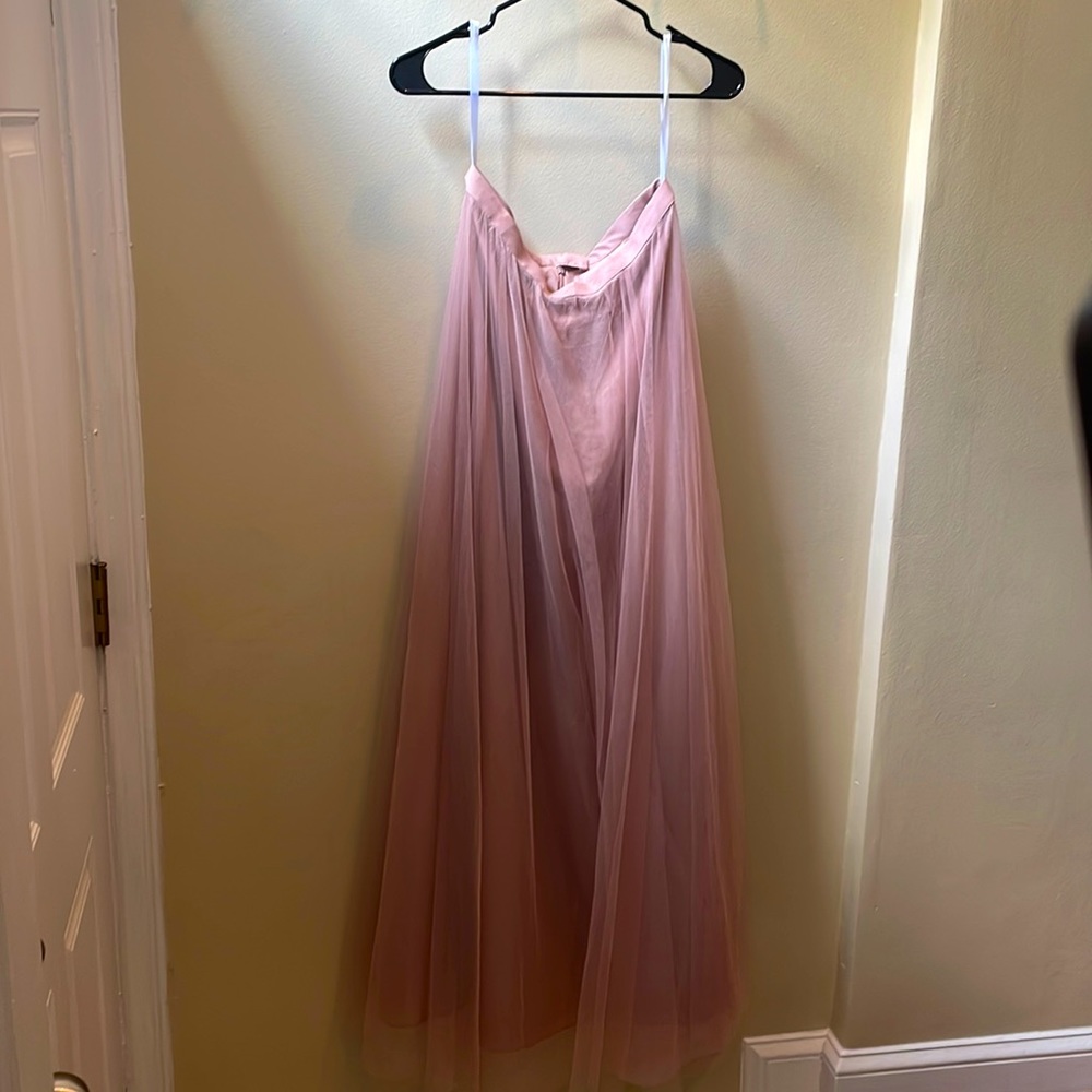 Revelry Taylor Tulle Skirt in color Bradshaw Blush size 30”